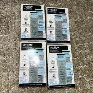 Lot of 4 Contigo Wells Water Bottle Replacement Filter  2-Pack 1217724